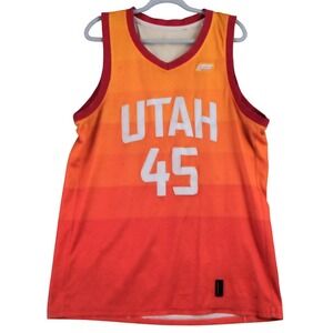 Utah Jazz M Donovan Mitchell #45 Jersey Swingman Orange Gradient NBA Basketball